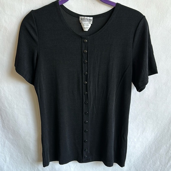 Western Connection Tops - Western Connection short sleeve black top, size M